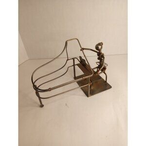 Pianist Piano Figure Nuts Bolts Scrap Metal Folk Art Hand Crafted Sculpture